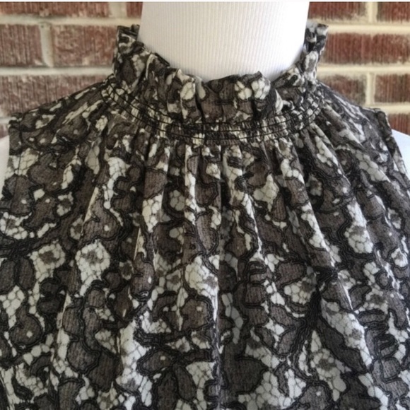 NWT Michael Kors Sleeveless Victorian Neck Top Med - Picture 5 of 8